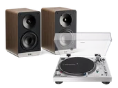 Zestawy stereo - Audio-Technica AT-LP120X (srebrny) + Connex (orzech) - miniaturka - grafika 1