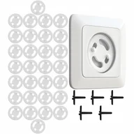 Akcesoria fotograficzne - BIAŁE ZABEZPIECZENIA DO GNIAZDEK KONTAKTÓW - 30x - miniaturka - grafika 1