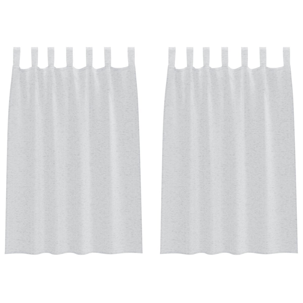 vidaXL Zasłony z zasłonami 2 pcs Jasny szary 140 x 140 cm Poliester