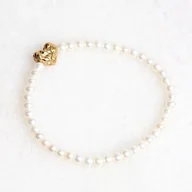Bransoletki - Bransoletka z perłami i złotym serduszkiem Organica - miniaturka - grafika 1
