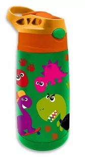 Bidon termiczny stalowy 400ml Crazy Dino KL11257 Kids Euroswan - Bidony dla dzieci - miniaturka - grafika 1