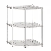 Szafy i regały magazynowe - B2B Partner Regał rogowy, druciany, 900x680x680mm, 3 półki 410056 - miniaturka - grafika 1