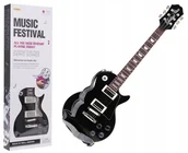 Instrumenty muzyczne dla dzieci - Zestaw Ramiz Gitara elektryczna z mikrofonem Czarna (5903864949391) - miniaturka - grafika 1