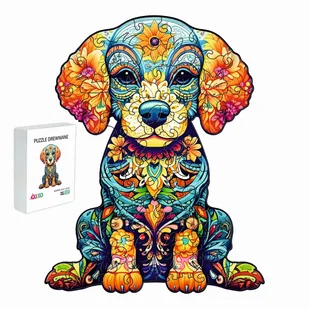 PUZZLE DREWNIANE DLA DZIECI DOROSŁYCH 127 ELEMENTÓW PIES PREZENT DLA DZIECI - Puzzle - miniaturka - grafika 1