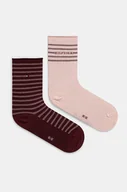 Skarpetki damskie - Tommy Hilfiger skarpetki 2-pack damskie kolor różowy 701229853 - miniaturka - grafika 1