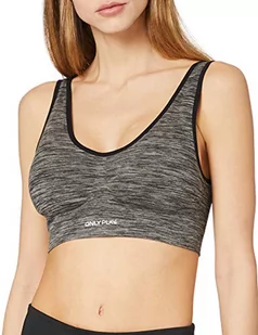 Only Play Damski biustonosz sportowy Onpmira Seamless Bra-Opus, Blackdetail:w. Melange, S - Biustonosze - miniaturka - grafika 1