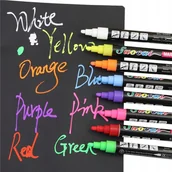 Markery do tablic - Pisaki Kredowe Do Tablic Markery Flamastry Mazaki Zestaw 12Szt Markery Do Tablic Suchościeralnych Tablicy Suchościeralnej I Kredowej "Velles" - miniaturka - grafika 1