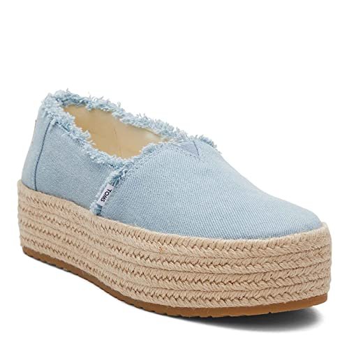 TOMS Valencia Platform damskie espadryle, Pastelowy błękit, 42.5 EU