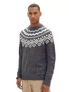 TOM TAILOR sweter męski, 34152 - Sky Captain Twotone Neps, M - Swetry męskie - miniaturka - grafika 1
