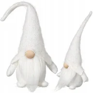 Ozdoby bożonarodzeniowe - Skrzat Krasnal Prezent Świąteczny Mikołaj Biały 50 - miniaturka - grafika 1