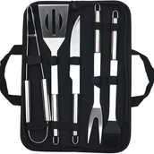 Pokrowce na grilla - Akcesoria do grilla, narzędzia do grilla ze stali nierdzewnej, narzędzia do grilla, przybory do grilla, zestaw 5 elementów - miniaturka - grafika 1