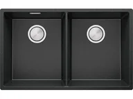 Zlewozmywaki - Primagran.pl Zlewozmywak kuchenny granitowy dwukomorowy bez ociekacza z dużymi komorami XXL Londyn 80 Twin Slim MLTKG-X0#N - miniaturka - grafika 1