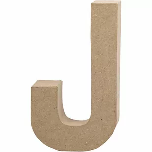 Creativ Company AS Creativ Company, duża litera "J", Papier Mache, 20,5 cm - Pozostałe akcesoria dla plastyków - miniaturka - grafika 1