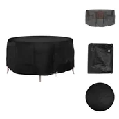 Pokrowce na meble ogrodowe - vidaXL Pokrowiec na meble ogrodowe 10 oczek Ø260x90 cm okrągły - Pokrowce ochronne na meble ogrodowe - miniaturka - grafika 1