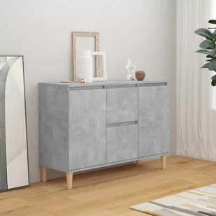 vidaXL Szafka szarość betonu 103,5x35x70 cm płyta wiórowa 806107 - Komody - miniaturka - grafika 1