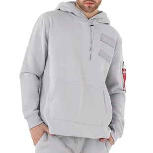 Bluza Alpha Industries Patch Hoodie LF 136330666 - szara - Bluzy sportowe męskie - miniaturka - grafika 1
