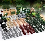 Figurki dla dzieci - Duży Zestaw Baza Wojskowa Armia Żołnierzyki 300El. - miniaturka - grafika 1