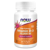 Witaminy i minerały - WITAMINA D-3 10000 j.m. 240 kapsułek NOW FOODS - miniaturka - grafika 1