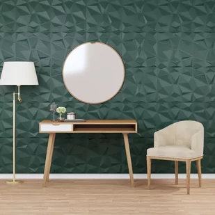 vidaXL Panele ścienne, 24 szt., zielone, 50x50 cm, EPS, 6 m², diament - Dekoracje domu - miniaturka - grafika 1