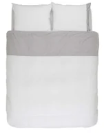 Pościel - Bawełniany komplet pościeli satynowej, poszwa na pościel, 100% bawełna - kolor biało-szary, Essenza - miniaturka - grafika 1