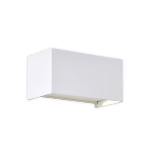 Mantra Iluminación Kinkiet zewnętrzny LED Davos podwójny, biały, ściemniany, aluminium - Lampy ogrodowe - miniaturka - grafika 1