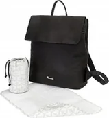 Torby i organizery dla mam - PLECAK TORBA DO WÓZKA CZARNA dla mamy taty + mata do przewijania - miniaturka - grafika 1