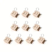 Rękodzieło - TEMU Zestaw 10 sztuk Klipsów do Oprawy z Sztucznej Skóry HOBBYWORKER - Metalowe i Jednokolorowe Klipsy Rękodzielnicze z Dużymi i Małymi Rozmiarami, - miniaturka - grafika 1