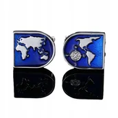 Spinki do mankietów i krawatów - Spinki do mankietów wzór MAPA - miniaturka - grafika 1