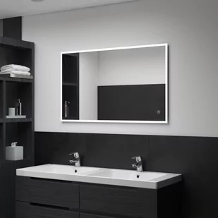 Lustro łazienkowe VIDAXL, srebrne, 100x60 cm - Lustra - miniaturka - grafika 1