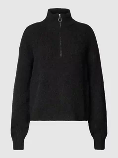 Swetry damskie - Sweter z dzianiny z kołnierzem model ‘MILI’ - grafika 1
