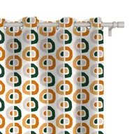 Zasłony - Zasłona SUMMER wzór SM26 | żółte i zielone półkola 150 x 260 cm tkanina zaciemniająca - miniaturka - grafika 1