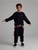 Bluzy dla chłopców - Reserved - Bawełniany sweter - czarny - miniaturka - grafika 1