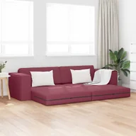 Sofy i kanapy - Sofa Bed 200cm Czerwone wino tkanina - miniaturka - grafika 1