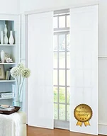 Zasłony - Gardinenbox Zasłona panelowa, nieprzejrzysta, matowa, biała Deluxe, z mikrosatyny (tkanina z mikrofibry), z wózkiem panelowym i drążkiem obciążającym -85600-, 85600 - miniaturka - grafika 1