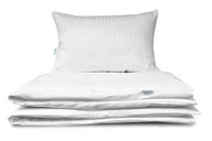 Pościel dla dzieci - Komplet pościeli 100x160 adamaszkowej białej - bawełna - miniaturka - grafika 1