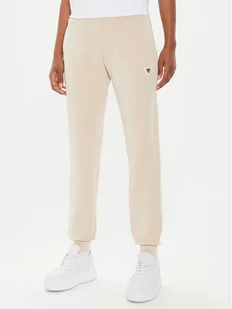 Guess Spodnie dresowe V4YB08 KCAY2 Beżowy Regular Fit - Spodnie sportowe damskie - miniaturka - grafika 1