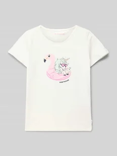 T-shirt o kroju regular fit z czystej bawełny - Koszulki dla dziewczynek - miniaturka - grafika 1