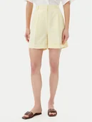 Spodenki damskie - Tommy Hilfiger Szorty materiałowe WW0WW44767 Żółty Regular Fit - miniaturka - grafika 1