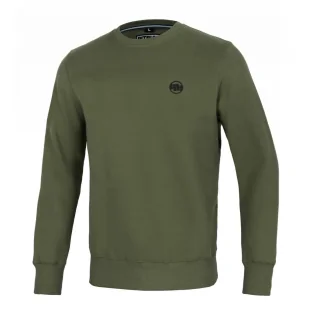 Bluza Pit Bull New Brushed Fleece Group Small Logo '24 - Ciemnooliwkowa XXL - Odzież taktyczna i umundurowanie - miniaturka - grafika 1