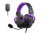 Słuchawki - Havit H2002C+U - słuchawki gamingowe (czarno-fioletowe) - miniaturka - grafika 1