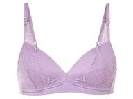 Biustonosze - esmara® Biustonosz braletka z koronką i miseczkami push-up (M (40/42), Fioletowy) - miniaturka - grafika 1