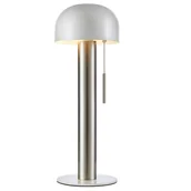 Lampy stojące - Biurkowa lampka Costa 108577 Markslojd włącznik pociągowy grzyb biały nikiel - miniaturka - grafika 1