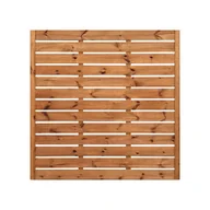 Ogrodzenia - Płot lamelowy szczelny dąb 180x180 cm drewniany Sobex - miniaturka - grafika 1