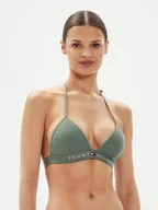 Stroje kąpielowe - Tommy Hilfiger Góra od bikini UW0UW04109 Zielony - miniaturka - grafika 1