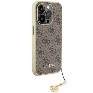 Guess GUHCP15XGF4GBR iPhone 15 Pro Max 6.7" brązowy/brown hardcase 4G Charms Collection - Etui i futerały do telefonów Guess GUHCP15XGF4GBR iPhone 15 Pro Max 6.7" brązowy/brown hardcase 4G Charms Collection - Etui i futerały do telefonów - miniaturka - grafika 4
