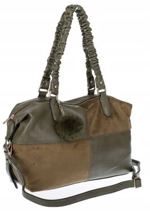 Torebka damska shopper A4 elegancka torba duża do pracy HJ1255 Zielona - Torebki damskie - miniaturka - grafika 1