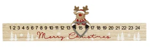 Kalendarz Adwentowy W Formie Linijki Z Reniferem - Ozdoby bożonarodzeniowe - miniaturka - grafika 1