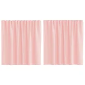 Zasłony - vidaXL Zasłony woalowe z kieszeniami na drążek 2 szt. Różowe - miniaturka - grafika 1