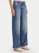 Spodnie damskie - Guess Jeans Jeansy W5YA0Y D6333 Niebieski Wide Leg - miniaturka - grafika 1