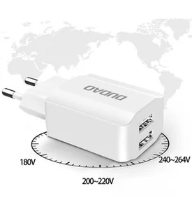 Dudao ładowarka sieciowa EU 2x USB 5V/2.4A + kabel micro USB biały (A2EU + Micro white) - Ładowarki do telefonów - miniaturka - grafika 8